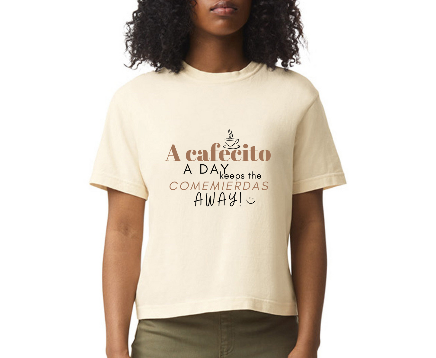 A Cafecito a Day Keeps the Comemierdas Away T-Shirt