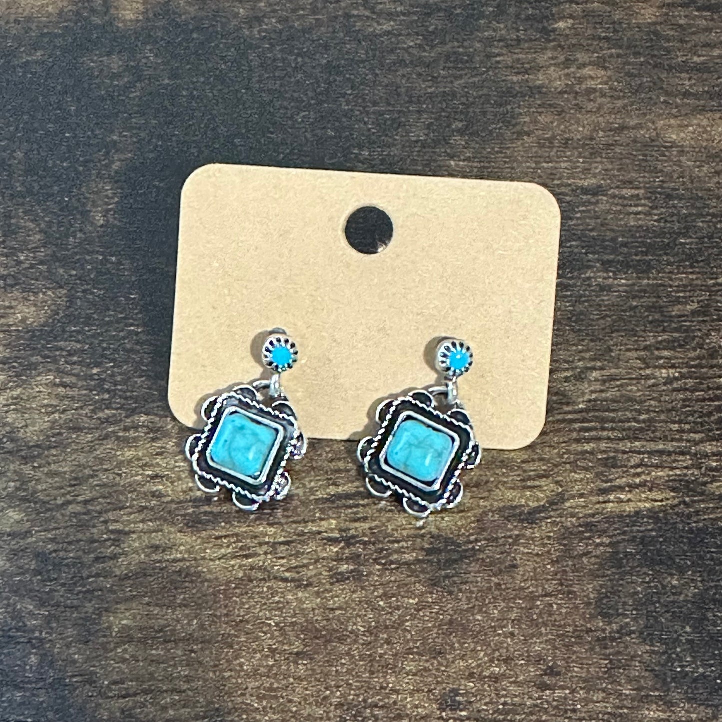 Western-Inspired Turquoise Studs | Classic Boho Vintage