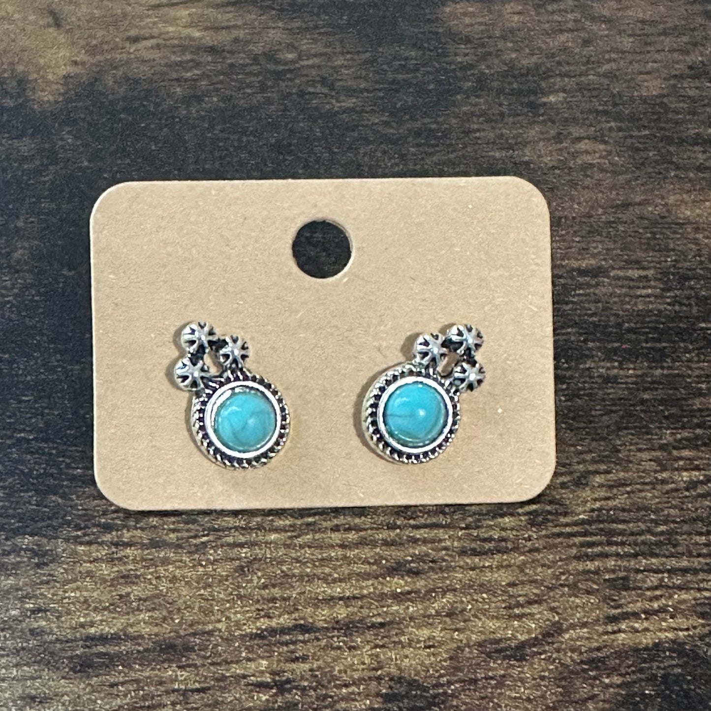 Western-Inspired Turquoise Studs | Classic Boho Vintage