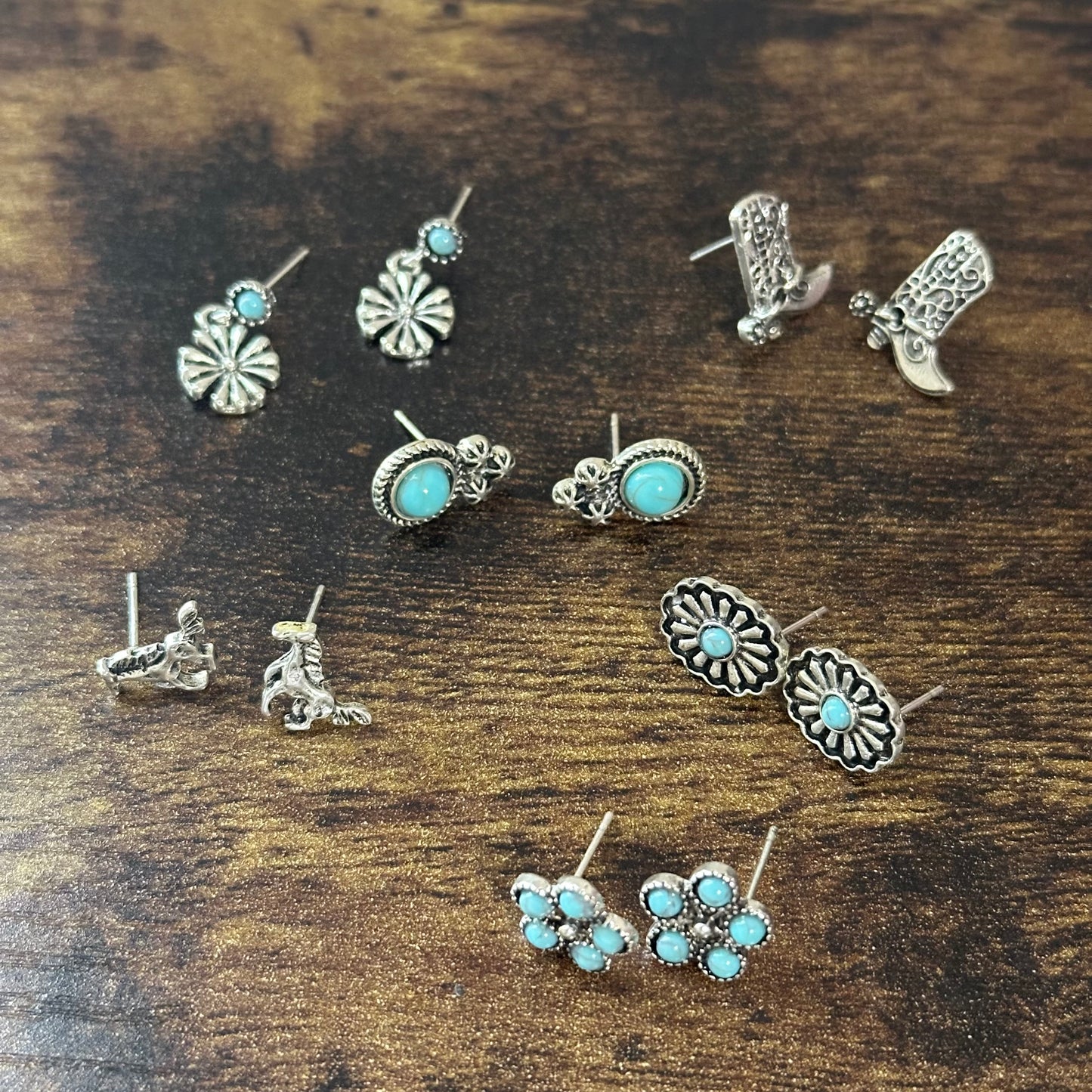 Western-Inspired Turquoise Studs | Classic Boho Vintage